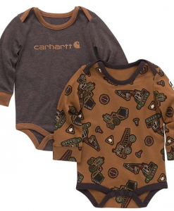 Carhartt Boys' Long-Sleeve Construction 2-Piece Bodysuit Set #CG8889