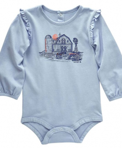 Carhartt Girls' Long-Sleeve Farm Bodysuit (Infants) #CA9991