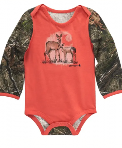 Carhartt Girls' Long-Sleeve Camo Doe Bodysuit (Infant) #CA7001