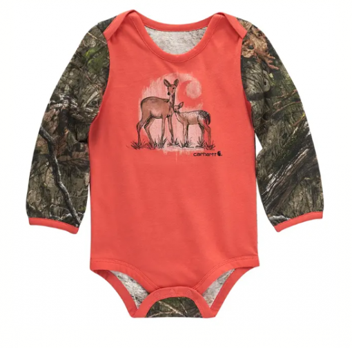 Carhartt Girls' Long-Sleeve Camo Doe Bodysuit (Infant) #CA7001